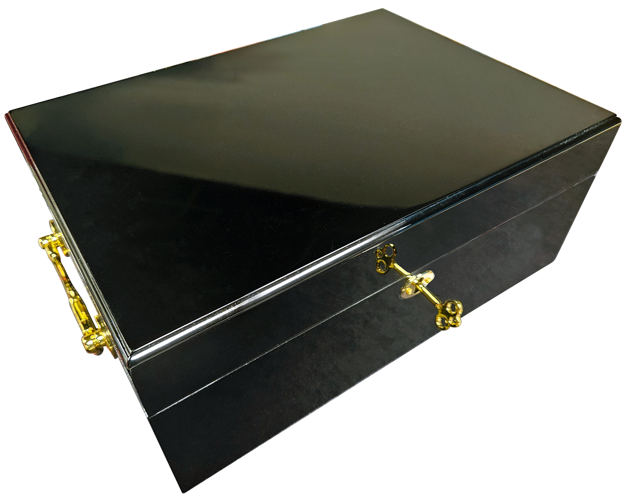 Luxury Poker Chip Gaming Set Top Closed View