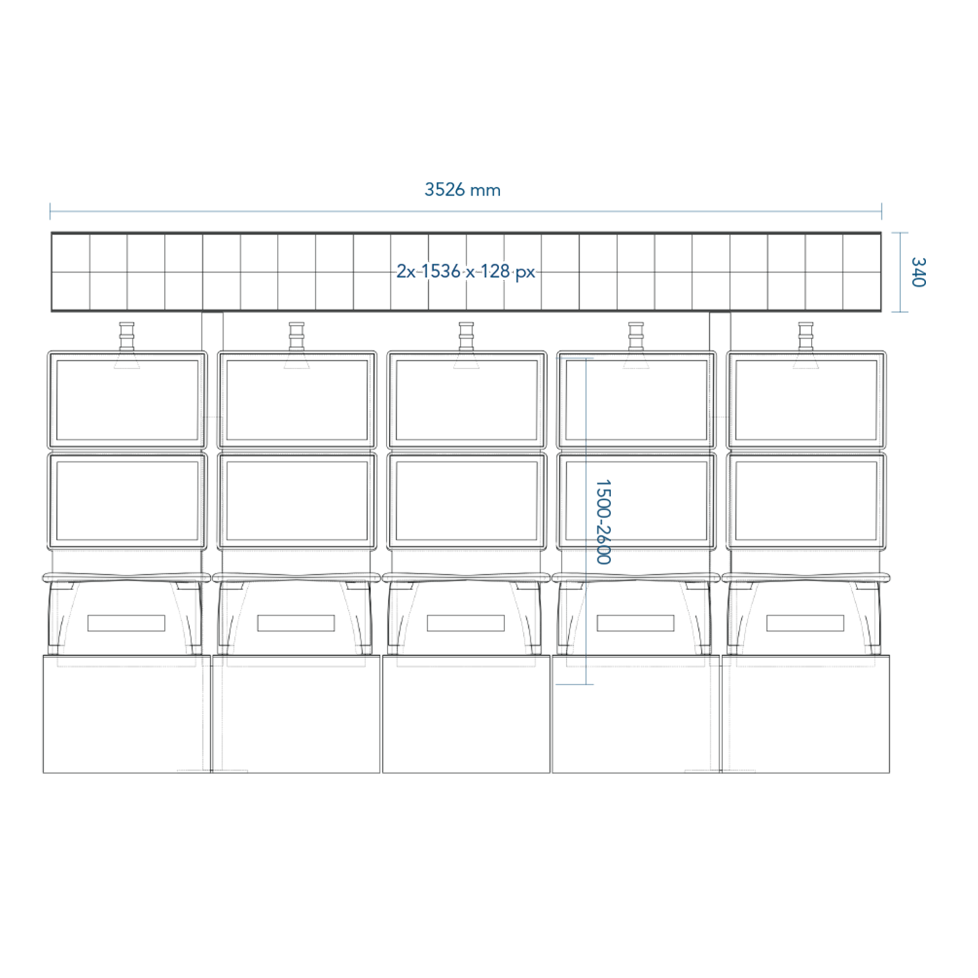 2 x 48 Double Faced LED Display