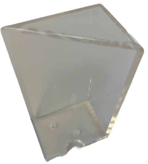 Transparent acrylic discard holder for 8 decks front view