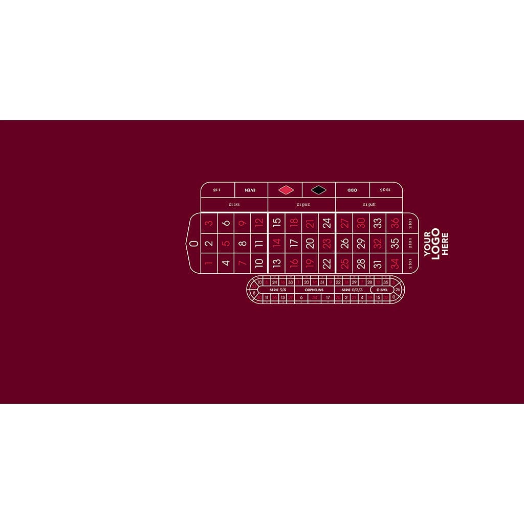 Casino Layout American Roulette Left Handed Red