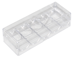 Transparent Poker Chip Tray for 100 Chips