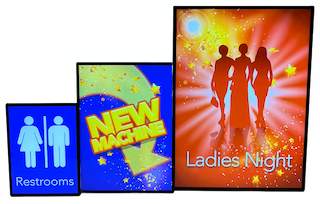 Light Poster, LED Backlit Aluminum Frame, Sizes A5, A4 or A3, Poster Sign with exchangeable artwork