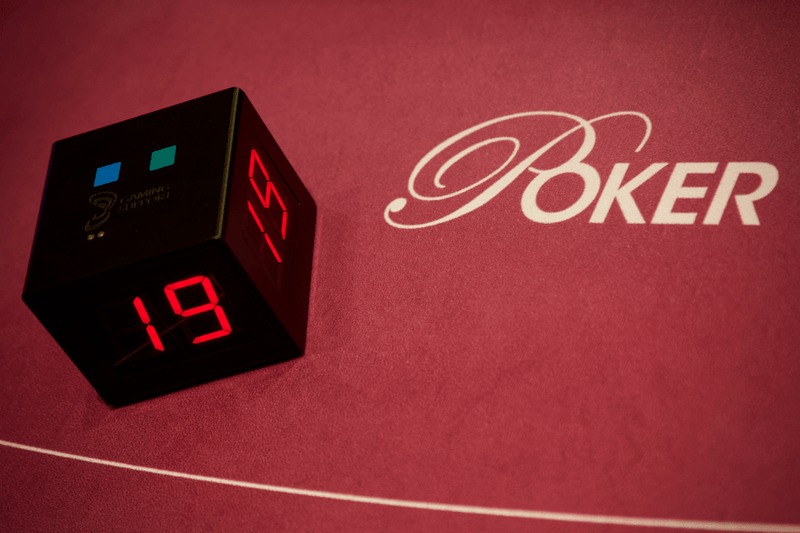 Professional Poker Tournament Shot Clock on Poker table