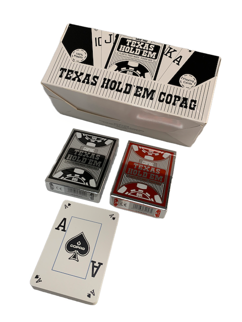 Playing Cards Texas Holdem Silver Plastic Peak Index Top View