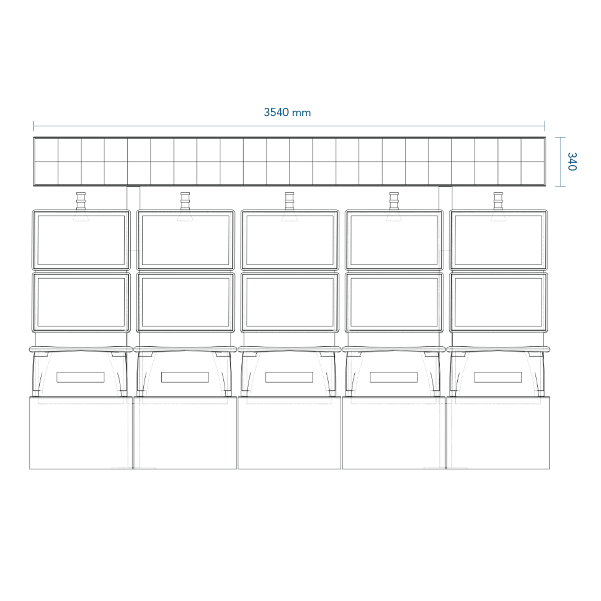 2 x 22 Single Faced LED Display