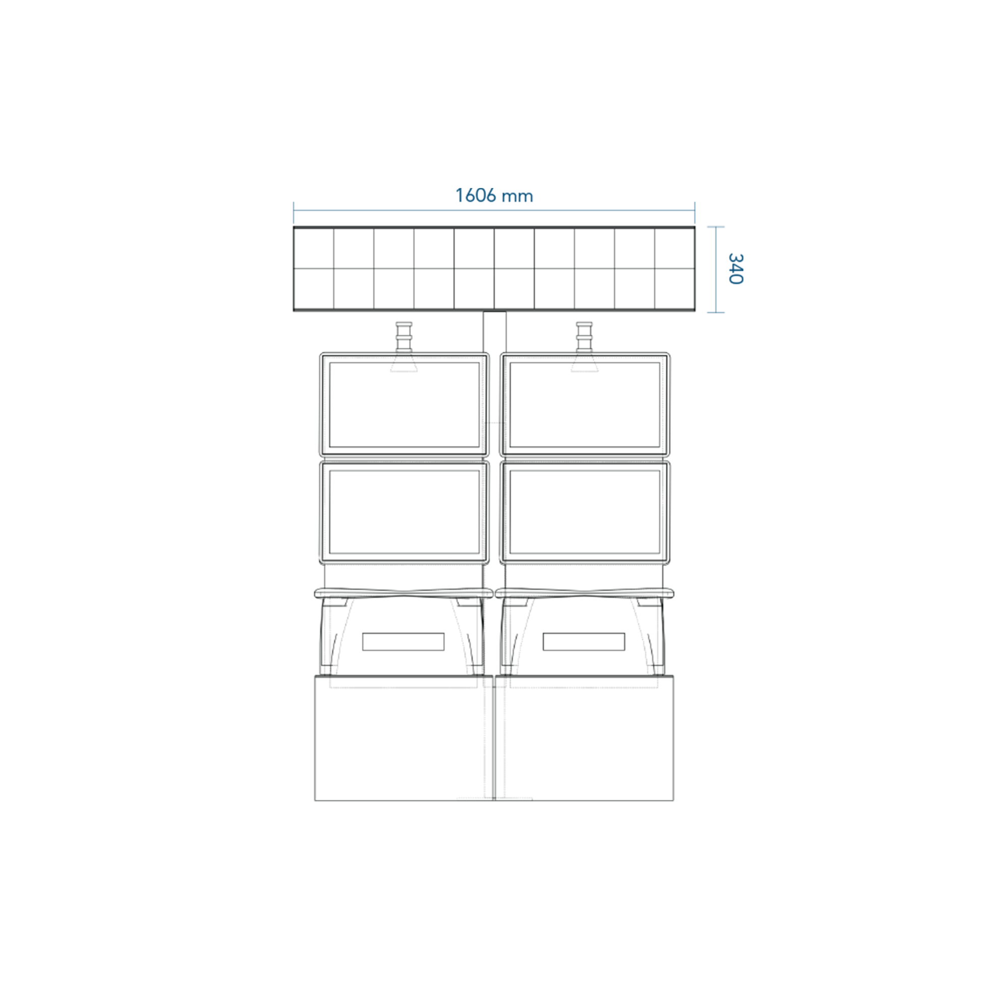 2 x 22 Double Faced LED Display