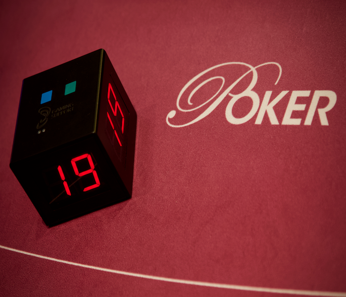 Poker Shot Clock on Poker Table
