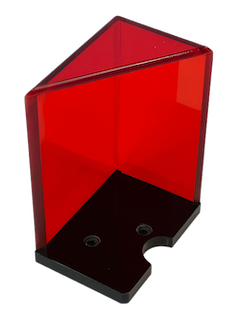 red acrylic discard holder 6 decks front view