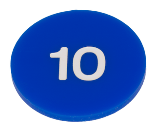 Poker Marker Button "10" Blue