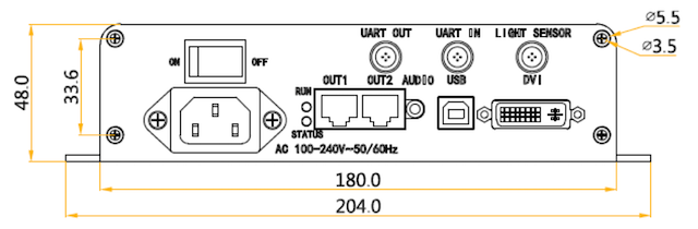 Novastar MCTRL300 LED Controller Schematic Diagram Rear View