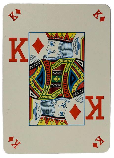 Playing Card "King" with Plastic Peak Index