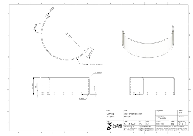 Roulette Wheel Crowd Control Barrier Drawing